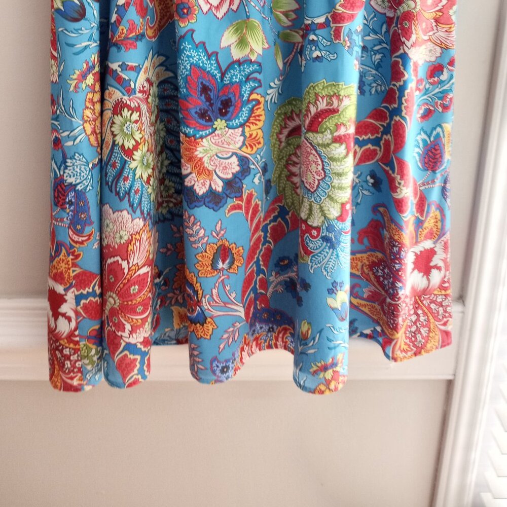 'Talbots' Floral Cotton Skirt Size XL - Picture 2 of 14